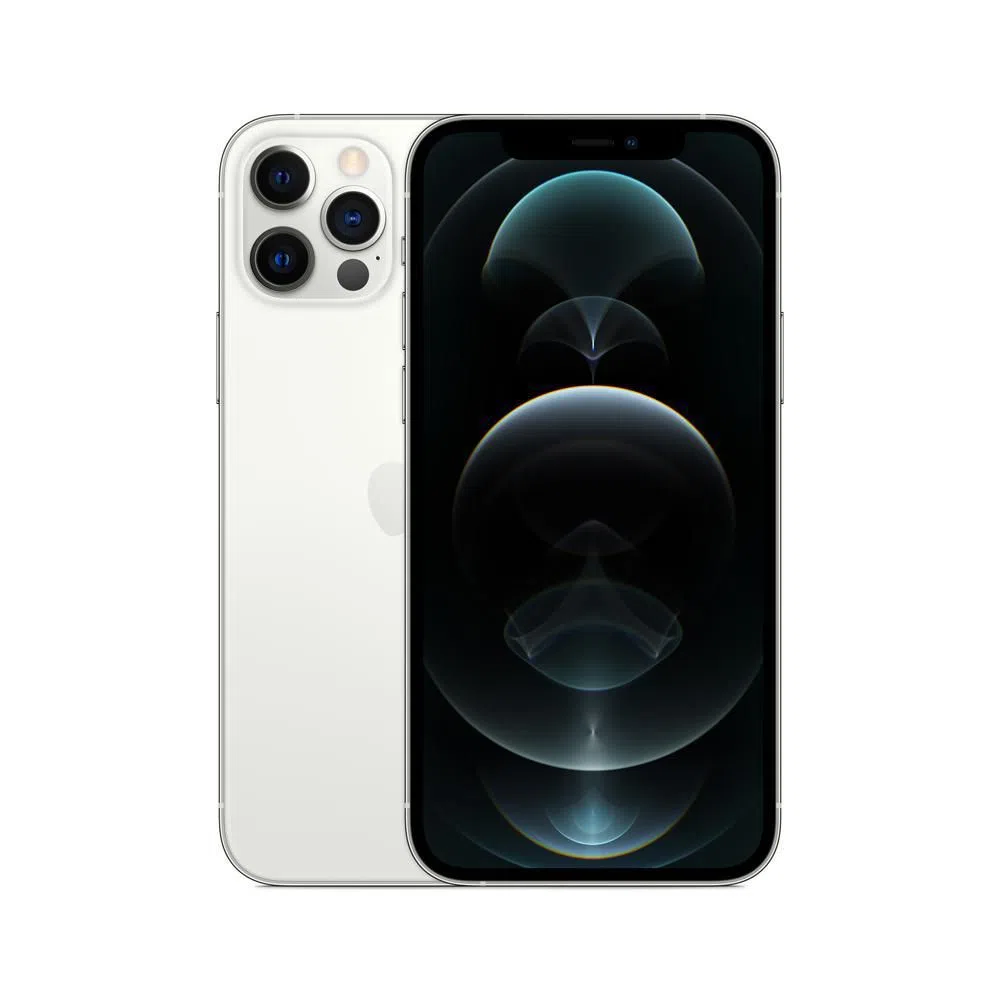 Apple iPhone 12 Pro - Teléfono inteligente - SIM doble - 5G NR - 128 GB - 6.1" - 2532 x 1170 píxeles (460 ppi) - Super Retina XDR Display (cámara frontal de 12 MP) - 3 x cámaras traseras - plata