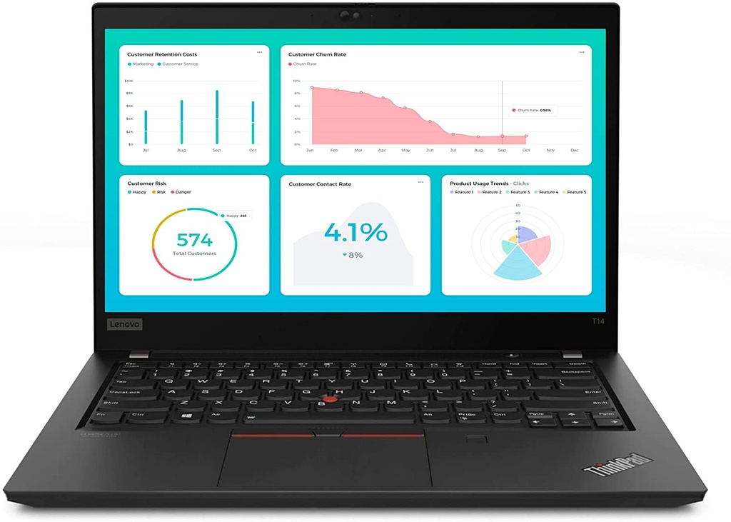 Lenovo T14 - Notebook - 14" - Intel Core i5 I5-1135G7 - 16 GB DDR4 SDRAM - 512 GB SSD - Windows 10 Pro - 3-year warranty