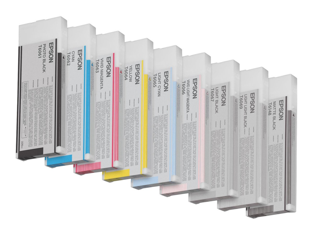 Epson T6061 - 220 ml - Photo Negro - original - cartucho de tinta - para Stylus Pro 4800, Pro 4880
