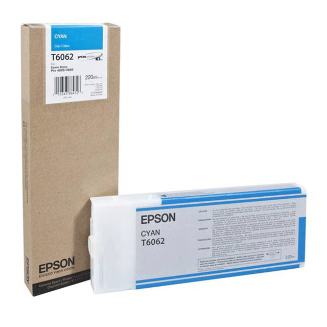 Epson T6062 - 220 ml - cián - original - cartucho de tinta - para Stylus Pro 4800, Pro 4880