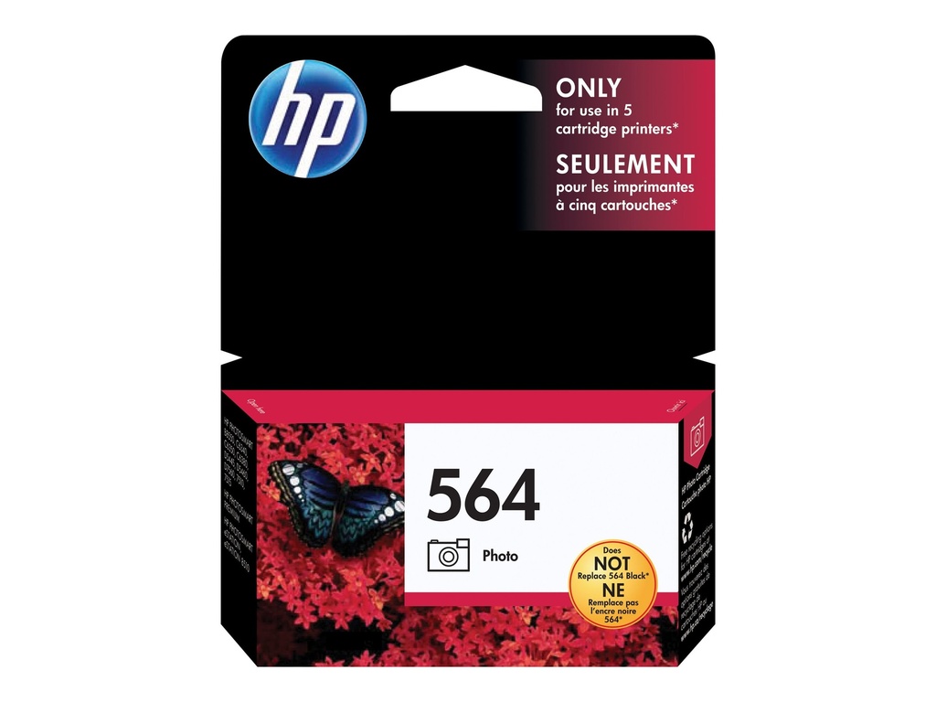 HP 564 - Photo Negro - original - cartucho de tinta - para Deskjet 35XX; Photosmart 5522, 55XX B111, 7510 C311, 75XX, B109, Premium Fax C410