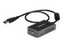 StarTech.com Adaptador de Vídeo Externo USB a VGA - Cable Conversor - Tarjeta Gráfica Externa - Hembra HD15 - Macho USB A - 1440x900 - Conversor de interfaz de vídeo - Conforme a la TAA - USB (M) a HD-15 (VGA) (H) - 7.5 cm - gris - para P/N: MXT101MM