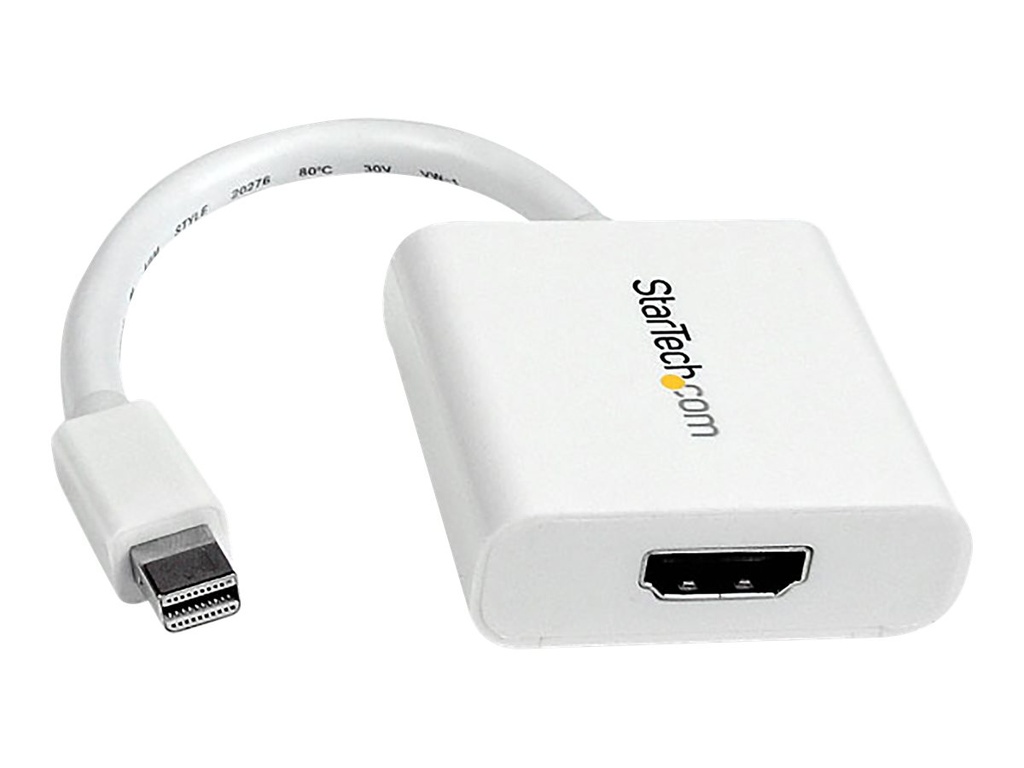 StarTech.com Adaptador de Vídeo Mini DisplayPort a HDMI - Cable Conversor - Hembra HDMI - Macho Mini DP - 1920x1200 - Pasivo - Blanco - Adaptador de vídeo - Mini DisplayPort (M) a HDMI (H) - 17 cm - blanco