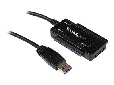 StarTech.com Adaptador Convertidor SATA IDE 2,5 3,5 a USB 3.0 Super Speed para Disco Duro HDD - Serial ATA USB A - Controlador de almacenamiento - ATA / SATA - 4.8 GBps - USB 3.0 - negro - para P/N: PEXUSB3S42V, PEXUSB3S44V