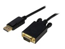 StarTech.com Cable 1,8m Vídeo Adaptador Conversor DisplayPort a VGA - Convertidor Activo DP - Macho a Macho - 1920x1200 - 1080p - Negro - Cable DisplayPort - DisplayPort (M) a HD-15 (VGA) (M) - 1.83 m - trabado - negro