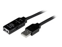 StarTech.com Cable de Extensión Alargador de 15m USB 2.0 Hi Speed Alta Velocidad Activo Amplificado - Macho a Hembra USB A - Negro - Cable alargador USB - USB (H) a USB (M) - USB 2.0 - 15 m - activo - negro - para P/N: SVA5H2NEUA, UUSBOTG