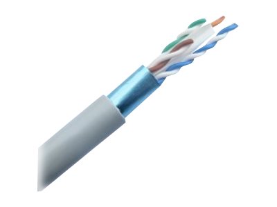 Furukawa GigaLan - Cable al por mayor - 305 m - par trenzado sin blindar apantallado (F/UTP) - CAT 6a - ANSI X3T9.5/IEEE 802.3/IEEE 802.3an/IEEE 802.3at/IEEE 802.3u/IEEE 802.3z/IEEE 802.5/IEEE 802.12 - elevador, sólido - gris