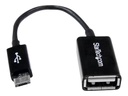 StarTech.com Cable Adaptador de 12cm Micro USB Macho a USB A Hembra OTG para Tablets Smartphones Teléfonos Inteligentes - Negro - Adaptador USB - USB (H) a Micro-USB tipo B (M) - USB 2.0 OTG - 12.7 cm - negro - para P/N: ST4300U3C1, ST4300U3C1B