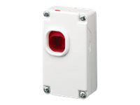 Honeywell - 270R - Hardwired Hold-Up Switch - Botón de alarma de seguridad - cableado - Terminales de tornillo gemelos de 45 ° con terminal de empalme de resistencia EOL - Contactos de dos tiros dobles polos para notificaciones múltiples - operación silenciosa