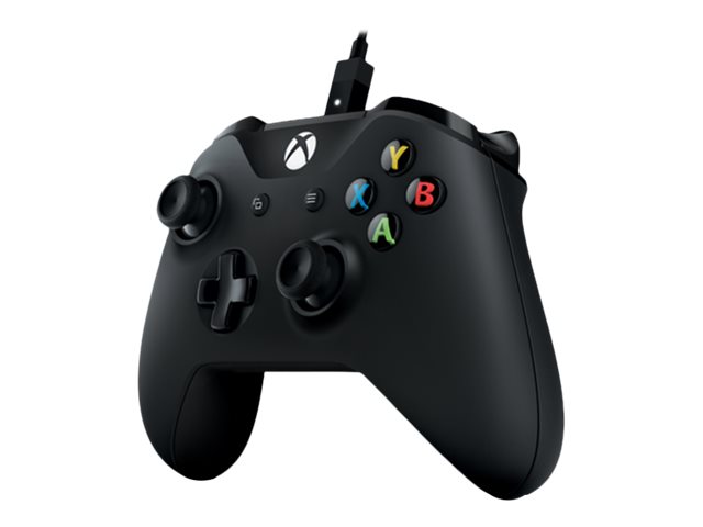 Microsoft Xbox Wireless Controller + Cable for Windows - Mando de videojuegos - inalámbrico - Bluetooth - negro - para PC, Microsoft Xbox One, Microsoft Xbox One S