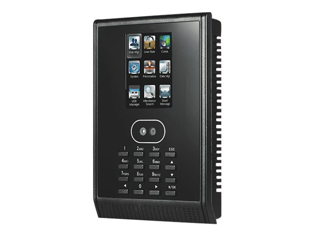 ZKTeco - KF160 - Terminal de Reconocimiento Facial para Gestión de Asistencia y funciones de Control de Acceso - Capacidad de Rostros: 1.500 - Capacidad de Tarjetas: 2.000 (Opcional) - Pantalla: 2.8 Pulgadas TFT - TCP/IP, USB-Host, Wi-Fi(Opcional) - Cerradura Eléctrica, Botón de Salida, Alarma - Velocidad de Vericacion?1 seg - DC 12V 1.5A  - 109 x 165.5 x 33.2 mm  - 264 gr
