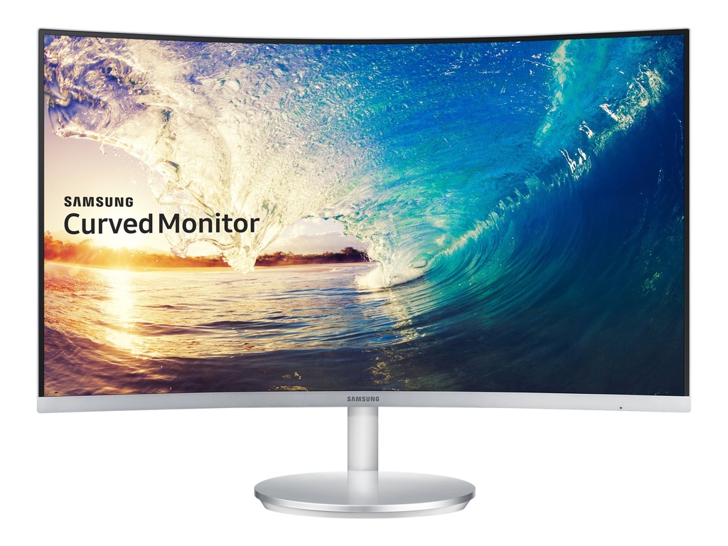 Samsung C27F591FDL - CF591 Series - monitor LED - curvado - 27" - 1920 x 1080 Full HD (1080p) - VA - 250 cd/m² - 3000:1 - 4 ms - HDMI, VGA, DisplayPort - altavoces - plata