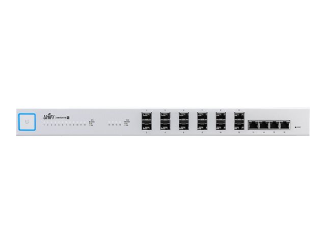 Ubiquiti UniFi Switch US-16-XG - Conmutador - Gestionado - 12 x 10 Gigabit SFP+ + 4 x 10 Gigabit Ethernet - sobremesa, montaje en rack - CA 120/230 V / CC 16 - 25 V