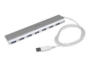 StarTech.com Concentrador USB 3.0 de 7 Puertos - Hub de Aluminio con Cable Incorporado - Interruptor para compartir periférico USB - 7 x SuperSpeed USB 3.0 - sobremesa