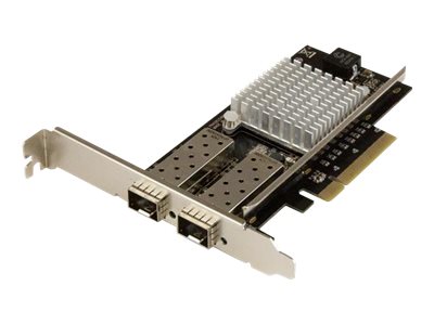 StarTech.com Tarjeta PCI Express de Red de Fibra de 10GB con 2 Puertos de SFP+ Abiertos - Chipset Intel 82599 - Adaptador de red - PCIe 2.0 x4 perfil bajo - 10 GigE - 10GBase-LR, 10GBase-SR, 10GBase-LRM - negro - para P/N: BNDTB10GI, BNDTB210GSFP, BNDTB310GNDP, BNDTB410GSFP, BNDTB4M2E1, BNDTBUSB3142