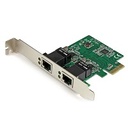 StarTech.com Adaptador Tarjeta de Red NIC PCI Express PCI-E de 2 Puertos Ethernet Gigabit - 2x RJ45 Hembra - Adaptador de red - PCIe perfil bajo - Gigabit Ethernet x 2 - para P/N: ET91000SM10, ET91000SM20
