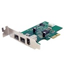 StarTech.com Adaptador Tarjeta FireWire PCI-Express Bajo Perfil 1394a/b - 1x FireWire 400 6 pines Hembra - 2x FireWire 800 9 pines Hembra - Adaptador para FireWire - PCIe perfil bajo - FireWire 800 - 2 puertos + 1 x FireWire
