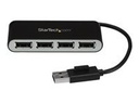 StarTech.com Concentrador Ladrón USB 2.0 de 4 Puertos con Cable Integrado - Hub Portátil USB 2.0 de 4 Puertos Alimentado por el Bus - Hub - 4 x USB 2.0 - sobremesa