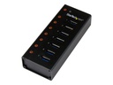 StarTech.com Concentrador USB 3.0 de 7 Puertos con Caja de Metal - Hub de Sobremesa o Montaje en Pared - Hub - 7 x SuperSpeed USB 3.0 - sobremesa, montaje en pared - para P/N: BNDTBUSB3142, PEXUS313AC2V, PEXUSB311A1E, PEXUSB312A2, PEXUSB314A2V, PEXUSB314A2V2