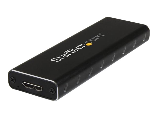 StarTech.com Adaptador SSD M.2 a USB 3.0 SuperSpeed UASP con Carcasa Protectora - Conversor NGFF de Unidad SSD - Caja de almacenamiento - M.2 - SATA 6Gb/s - 600 MBps - USB 3.0 - negro