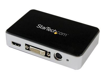 StarTech.com Capturadora de Vídeo USB 3.0 a HDMI, DVI, VGA y Vídeo por Componentes - Grabador de Vídeo HD 1080p 60fps - Adaptador de captura de vídeo - USB 3.0 - NTSC, PAL, PAL-M, PAL 60 - negro