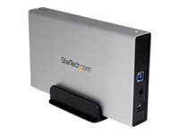 StarTech.com Caja Carcasa de Aluminio USB 3.0 de Disco Duro HDD SATA 3 III de 3,5 Pulgadas Externo UASP - Plateado - Caja de almacenamiento - 3.5" - SATA 6Gb/s - 600 MBps - USB 3.0 - plata - para P/N: SVA12M2NEUA, SVA12M5NA, USBDUP15, USBDUPE115, USBDUPE17
