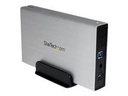 StarTech.com Caja Carcasa de Aluminio USB 3.0 de Disco Duro HDD SATA 3 III de 3,5 Pulgadas Externo UASP - Plateado - Caja de almacenamiento - 3.5" - SATA 6Gb/s - 600 MBps - USB 3.0 - plata - para P/N: SVA12M2NEUA, SVA12M5NA, USBDUP15, USBDUPE115, USBDUPE17