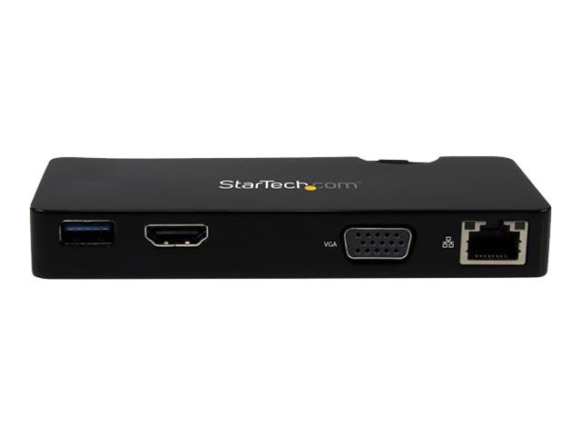 StarTech.com Replicador de Puertos USB 3.0 con HDMI o VGA, Ethernet Gigabit y USB Pass-Through - Docking Station para Portátil - Estación de conexión - USB - HDMI - GigE - para P/N: ARMPIVOT, ARMPIVOTE, ARMPIVSTND, ARMSLIM, ARMUNONB