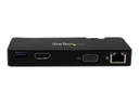 StarTech.com Replicador de Puertos USB 3.0 con HDMI o VGA, Ethernet Gigabit y USB Pass-Through - Docking Station para Portátil - Estación de conexión - USB - HDMI - GigE - para P/N: ARMPIVOT, ARMPIVOTE, ARMPIVSTND, ARMSLIM, ARMUNONB