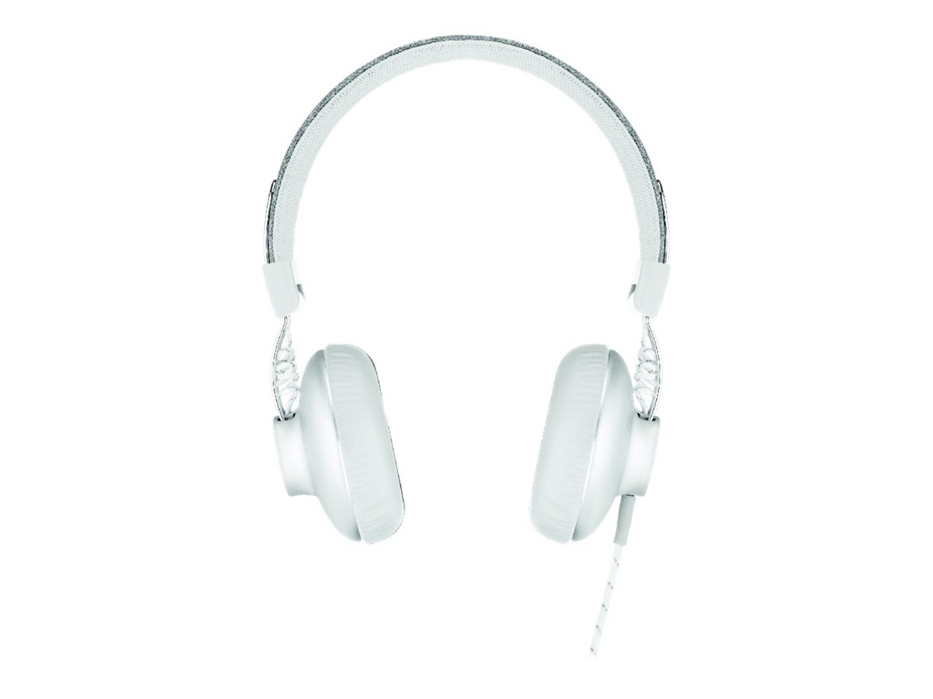House of Marley Positive Vibration - 2.0 - auriculares con diadema con micro - en oreja - cableado - conector de 3,5 mm - plata