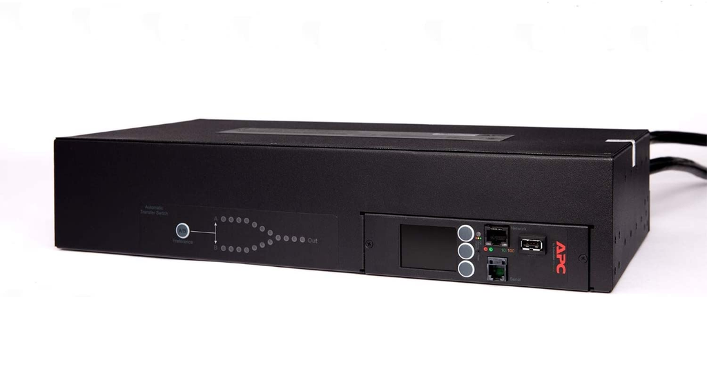 APC Rack Automatic Transfer Switch AP4453 - Interruptor redundante (montaje en bastidor) - CA 120 V - Ethernet 10/100, RS-232, USB - conectores de salida: 16 - 2U - negro - para P/N: AR109SH4, SCL400RMJ1U, SCL500RMI1UC, SCL500RMI1UNC, SMTL1000RMI2UC, SMTL750RMI2UC