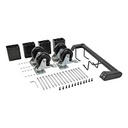 Tripp Lite Charging Station Cart Conversion Kit with Handle, Casters & Cord Manager - Carrito para 16 PC tablet/portátiles - negro