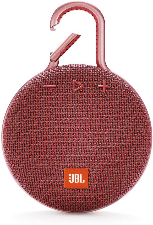 JBL Clip 3 - Altavoz - para uso portátil - inalámbrico - Bluetooth - 3.3 vatios - rojo