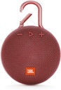 JBL Clip 3 - Altavoz - para uso portátil - inalámbrico - Bluetooth - 3.3 vatios - rojo