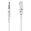 Belkin - Cable - Lightning/ Audio Aux  - Conecta iPhone  directo a salida 3.5mm - Blanco