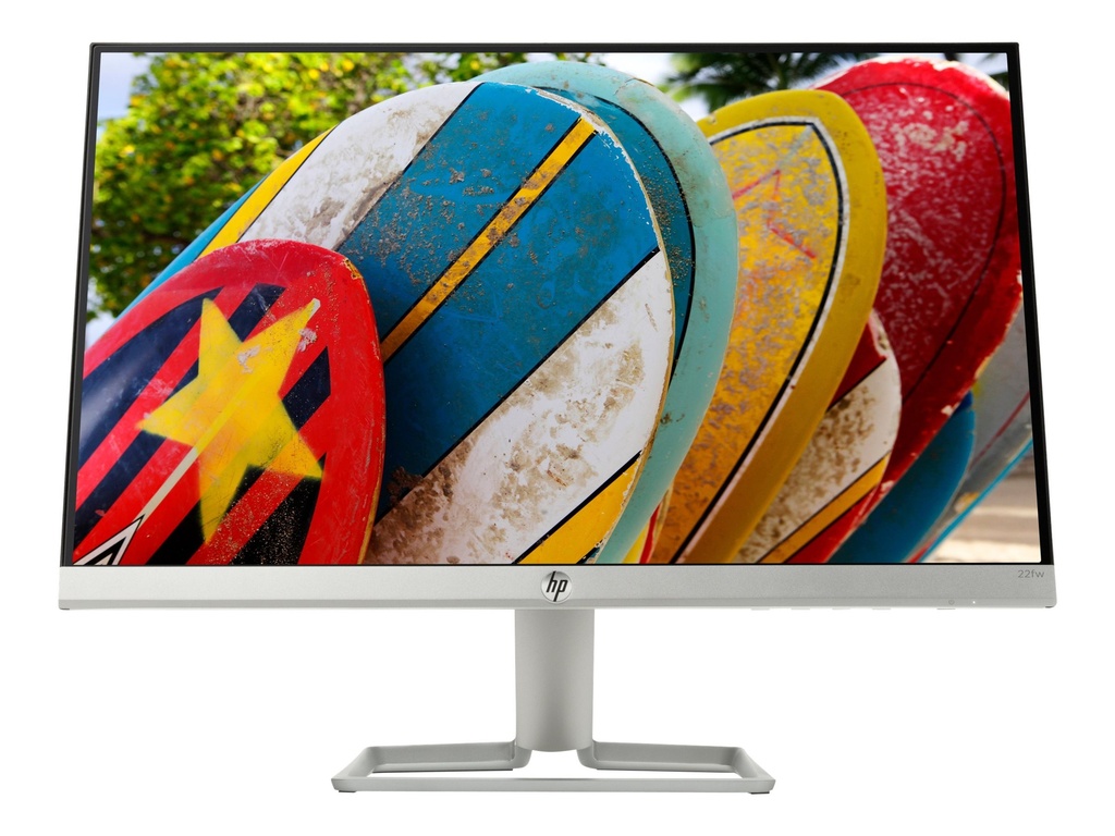 HP 22fw - Monitor LED - 21.5" - 1920 x 1080 Full HD (1080p) @ 60 Hz - IPS - 300 cd/m² - 1000:1 - 5 ms - HDMI, VGA