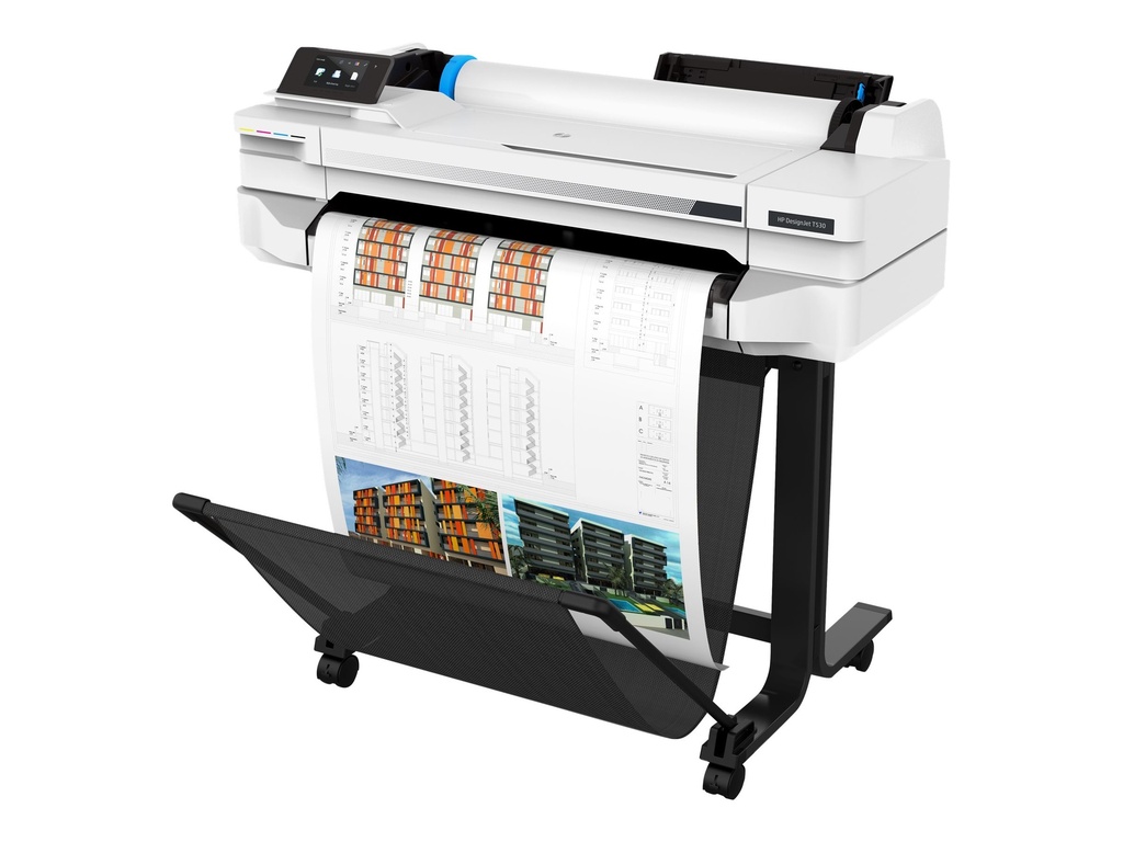 HP DesignJet T530 - 36" impresora de gran formato - color - chorro de tinta - A0, ANSI D, Rollo (91,4 cm x 45,7 m) - 2400 x 1200 ppp - hasta 0.45 minutos/página (monocromo) / hasta 0.45 minutos/página (color) - USB 2.0, LAN, Wi-Fi