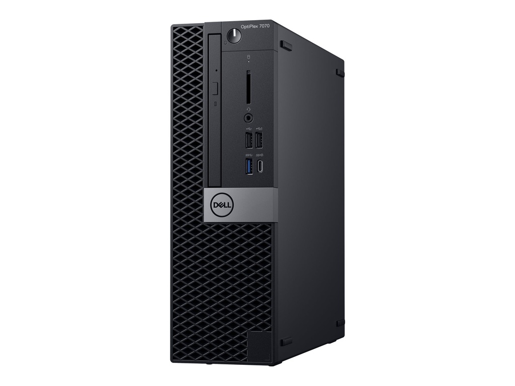 Dell OptiPlex 7070 - MLK - SFF - Core i7 9700 / 3 GHz - RAM 8 GB - HDD 1 TB - grabadora de DVD - UHD Graphics 630 - GigE - Win 10 Pro 64 bits - monitor: ninguno - BTS - con 3 años de soporte con servicio in situ al siguiente día laborable