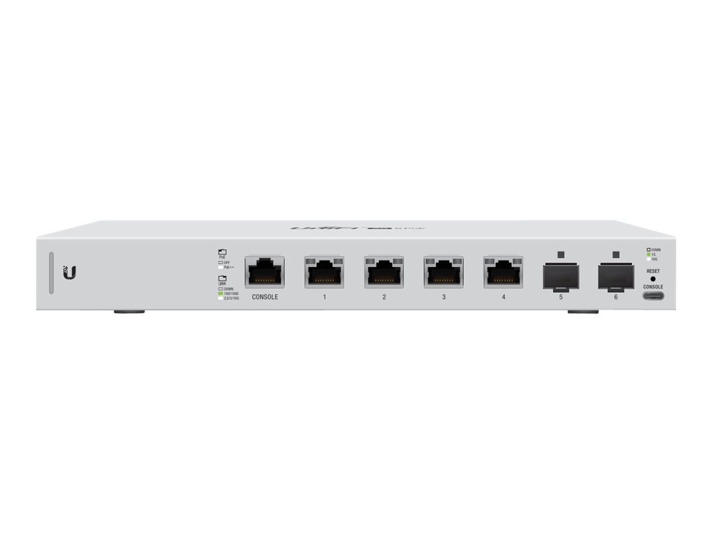 Ubiquiti UniFi Switch US-XG-6POE - Conmutador - Gestionado - 4 x 100/1000/2.5G/5G/10GBase-T (PoE++) + 2 x 10 Gigabit SFP+ - sobremesa - PoE++ - CA 120/230 V / CC 44 - 57 V