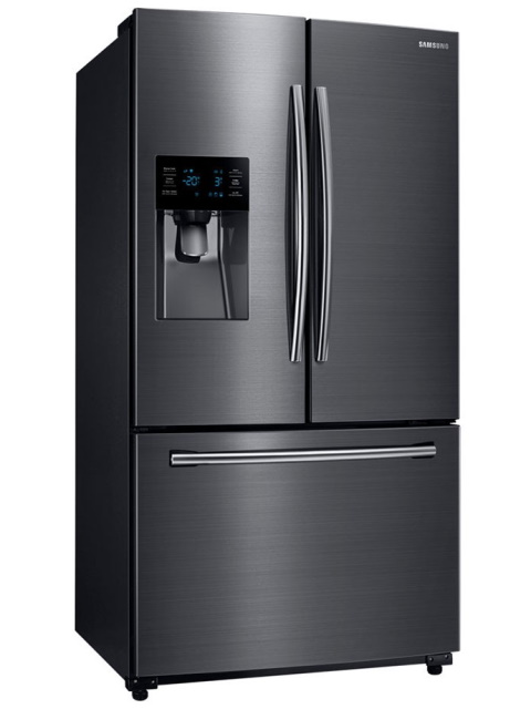 Samsung - Refrigerator/freezer french door - RF263BEAESGAP - 26 pies - Twin Cooling plus - Acero inoxidable negro - Gran capacidad (SpaceMax) - Diseño Elegante - Iluminacion LED -  Tecnología Digital Inverter -  Con dispensador de agua  - Estantes de vidrio templado 