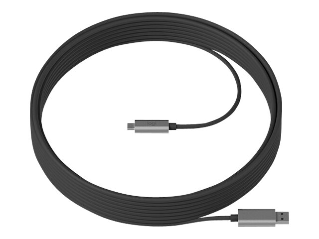 Logitech Strong - Cable USB - USB Tipo A (M) a USB-C (M) - USB 3.1 - 10 m - plenum, Active Optical Cable (AOC)