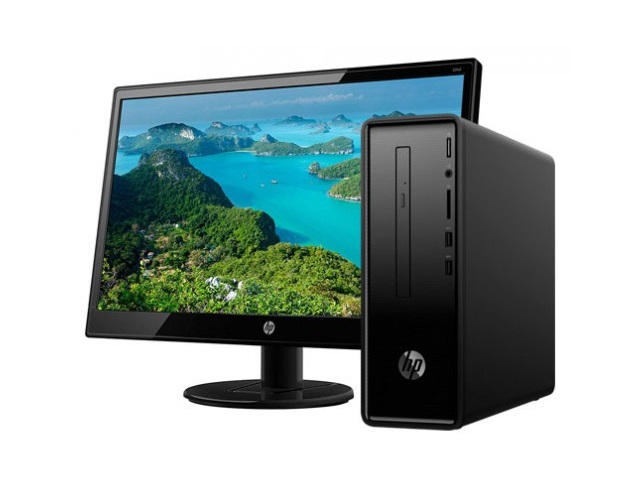 HP Slim S01-pF100bla - MT - Core i3 10100 / 3.6 GHz - RAM 4 GB - HDD 1 TB - grabadora de DVD - UHD Graphics 630 - GigE - WLAN: 802.11a/b/g/n/ac, Bluetooth 4.2 - Win 10 Home 64 bit - monitor: LCD 21.5" 1920 x 1080 (Full HD) @ 60 Hz (HP 22yh)