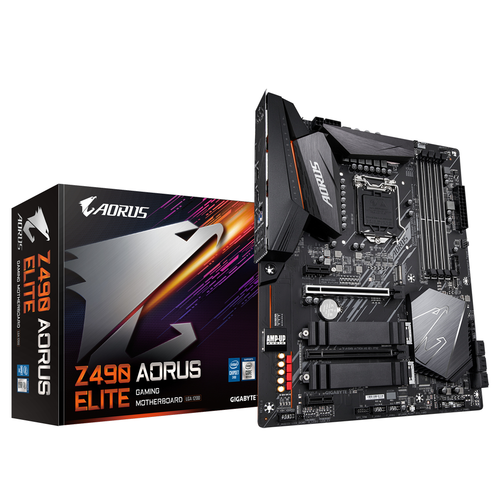 AORUS RGB - Z490 Aorus Elite - Motherboard - ATX - LGA1200 - Intel Z490 - para Core i3 / para Core i5 / para Core i7 / para Core i9 / para Celeron / para Pentium - Intel HD Graphics - Sound card - 10ma Gen