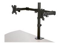 StarTech.com Brazo de Soporte para Dos Monitores - Articulado - para Pantallas VESA de hasta 32IN - de Acero (ARMDUAL2) - Kit de montaje - para 2 monitores (brazo ajustable) - acero - negro - tamaño de pantalla: hasta 32" - montable en escritorio
