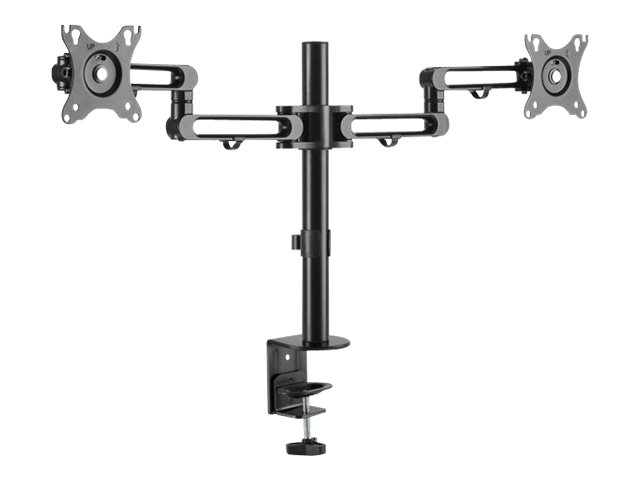 StarTech.com Brazo de Soporte para Monitor - Articulado - de Aluminio - para Monitores VESA de hasta 32IN - con Dos Brazos Giratorios - Kit de montaje - para 2 monitores (brazo ajustable) - aluminio - negro - tamaño de pantalla: hasta 32" - montable en escritorio