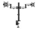 StarTech.com Brazo de Soporte para Monitor - Articulado - de Aluminio - para Monitores VESA de hasta 32IN - con Dos Brazos Giratorios - Kit de montaje - para 2 monitores (brazo ajustable) - aluminio - negro - tamaño de pantalla: hasta 32" - montable en escritorio