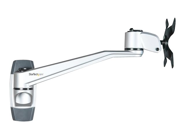 StarTech.com Brazo de Montaje en Pared para Soporte de Monitores VESA de hasta 30"- con Brazo Articulado de 26cm - Premium - ARMWALLDS2 - Abrazadera para pantalla LCD (brazo ajustable) - aluminio - plata - tamaño de pantalla: 13"-30" - se puede instalar en la pared