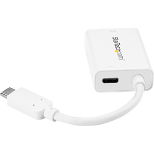 StarTech.com Adaptador Gráfico USB-C a HDMI con Entrega de Potencia - Adaptador de Vídeo USBC a HDMI con Power Delivery - 4K 60Hz - Adaptador de vídeo externo - USB-C - HDMI - blanco
