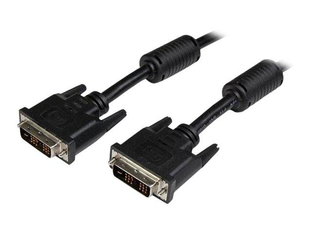 StarTech.com Cable de 5m DVI-D de Enlace Simple - Cable de Video Digital para Monitor DVI-D Macho a Macho - Negro - 1920x1200 - Cable DVI - enlace simple - DVI-D (M) a DVI-D (M) - 5 m - moldeado, tornillos de mariposa - negro