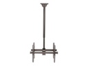 StarTech.com Soporte de Techo para TV - de Dos Lados -Soporte para Dos Pantallas de 32" a 75"- Mástil de 1m a 1,5m de Movimiento Total - Abrazadera - para pantalla plana - acero resistente - negro - tamaño de pantalla: 32"-75" - se puede instalar en el techo